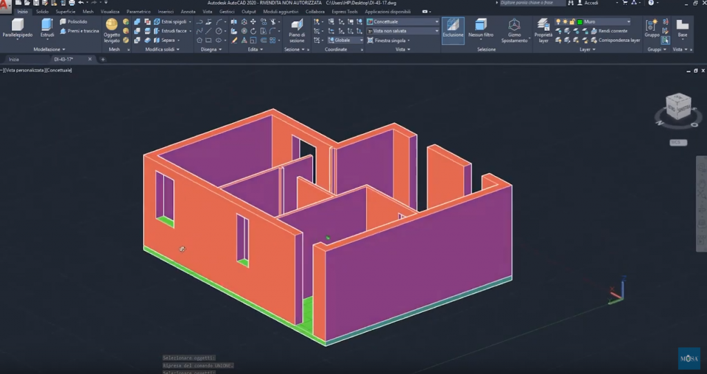 Primi Passi Da Una Pianta 2d Al Modello 3d In Autocad Musa