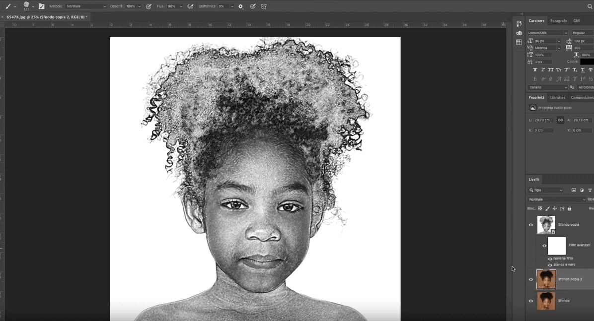 Sketch Effect sulle tue foto con Photoshop | Musa Formazione