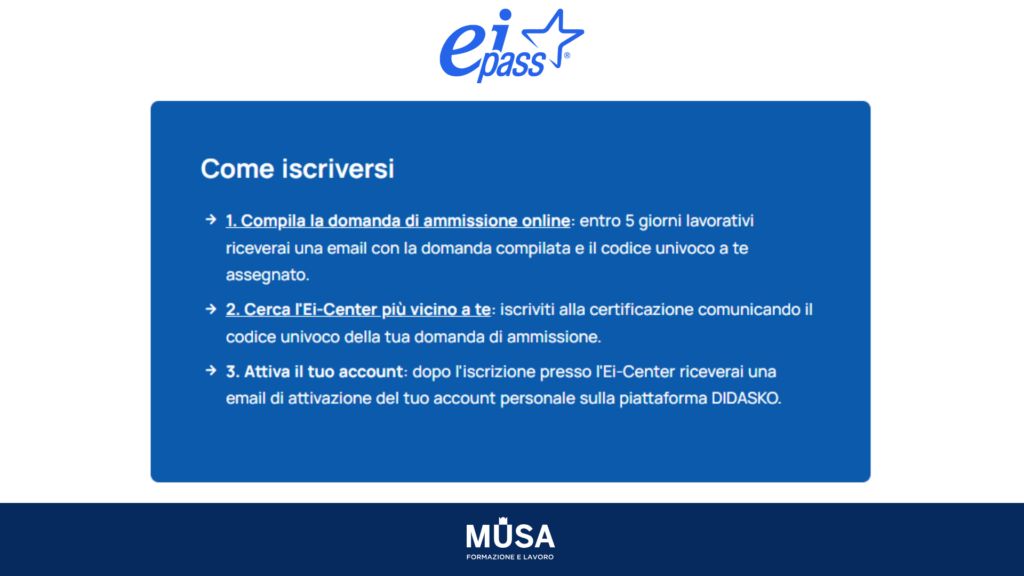 Nella Sezione Allineamento L'opzione Decimale Eipass Eipass CIAD Standard DigComp | Certificazione Online Valida ATA | MUSA